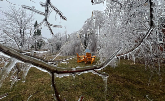 Ice Storm at Geodesic Glamping Dome