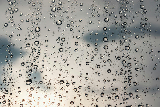 Condensation on a geodesic glamping dome.