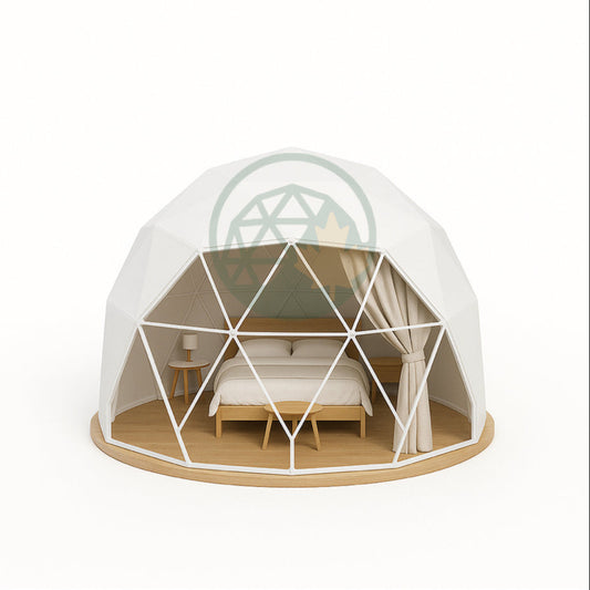 Render of a 4 meter glamping dome