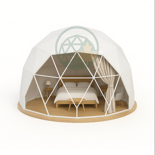 Rendering of a 5 meter glamping dome