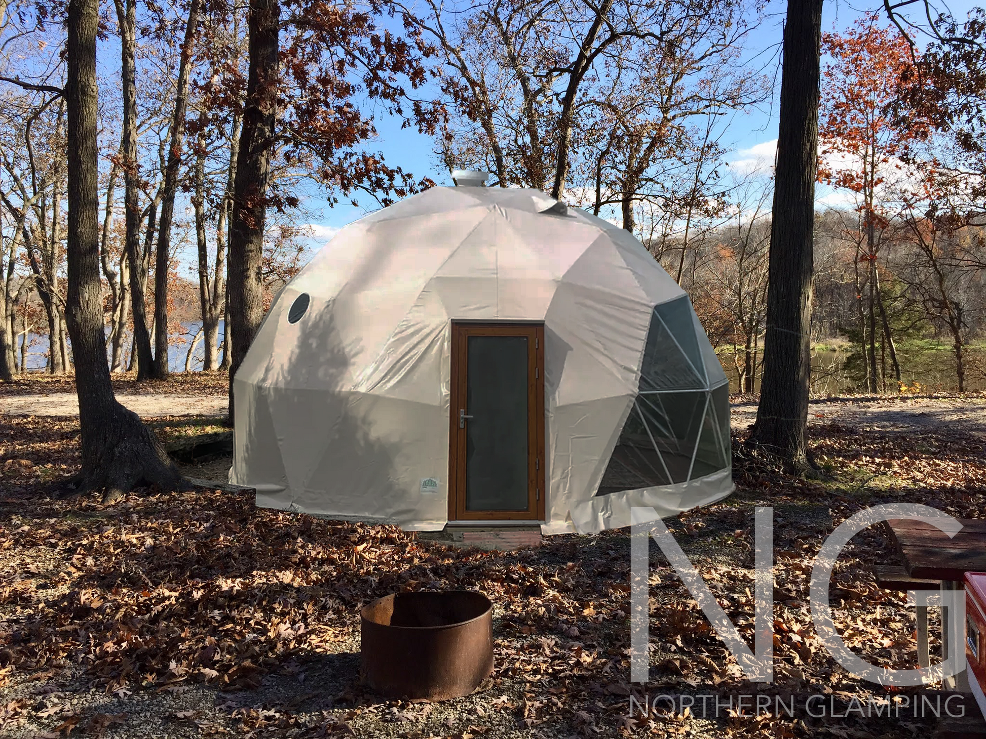 6 meter geodesic glamping dome