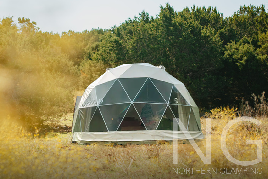 6 meter geodesic glamping dome bundle